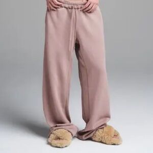 SKIMS French Terry Deconstructed Wide Leg Pant XS Fawn NWT (SK0250)